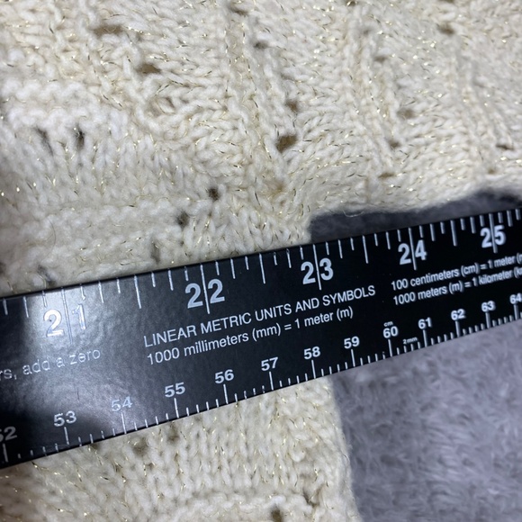 Time and Tru Women’s Sweater XL Beige Cream Open Knit Long Sleeve Pullover - Picture 2 of 7